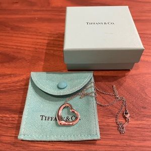 Tiffany & Co Open Heart Necklace Sterling Silver